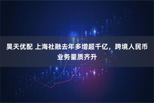 昊天优配 上海社融去年多增超千亿，跨境人民币业务量质齐升