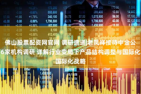 佛山股票配资网官网 调研速递|老凤祥接待中金公司等6家机构调研 详解行业变局下产品结构调整与国际化战略